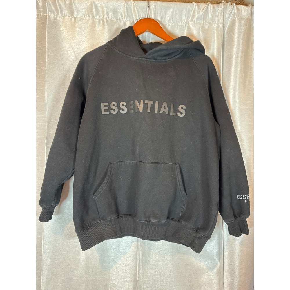 ESSENTIALS Fear of God Black Hoodie Sweatshirt‎ Mens Size Medium